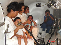 Interior de la c&aacute;mara hiperb&aacute;rica